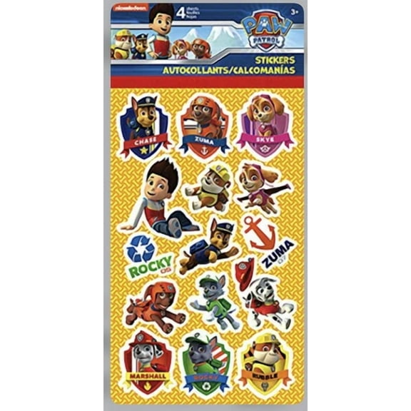 Sandylion Paw Patrol Stickers 4/Sheets-