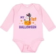 thumbnail image 3 of Inktastic My 1st Halloween with Unicorn Witch Girls Long Sleeve Baby Bodysuit, 3 of 5