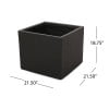 thumbnail image 3 of GDF Studio Fardeen Outdoor Modern Cast Stone Square Planter, Black Large, 3 of 7