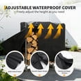 thumbnail image 3 of Étagère à Bois en Acier Robuste avec Housse Imperméable en Oxford 600D – Porte-Bûches Intérieur/extérieur – Résistante à la Rouille, Grande Capacité – pour Foyer, Patio, Brasero – 6 Pi, 72 x 14,2 x 48 Po, 3 of 7