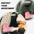 thumbnail image 3 of Red Shrimp Lime Print Mats Back Seat Protectors, Car Seat Protector Vehicle Organizers Waterproof Cover Back Seat Cover for Kids with 3 Storage Pockets 2 Pack, 3 of 5