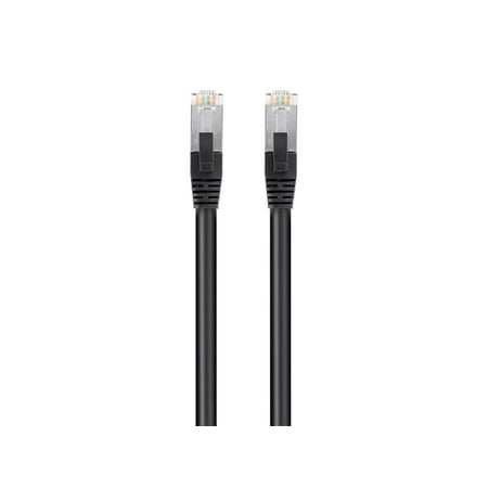 UPC: 0889028152317 | Monoprice Cat6 PoE Ethernet Patch Cable – 3 Feet – Black  600V  Shielded RJ45  Solid  550MHz  STP (U/FTP)  24AWG