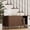 Brown, variant on VEANERWOOD Hidden Cat Litter Box Enclosure Furniture with Cat Scratch Pad and Tambour Sliding Door, Multi-Functional Side End Table Cat House for Living Room, Natural
