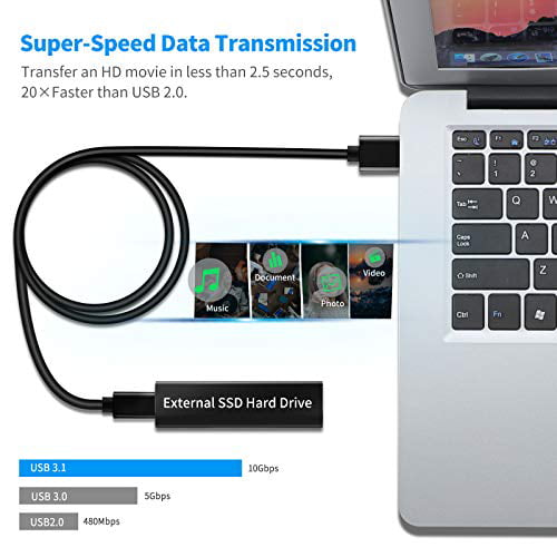 ASHATA USB Type-C Cable,USB3.1 Gen2 Type-C Data Cable PD Fast Charging Cable 20Gbps Data Transfer Quick Charge Cord with E-Marker 5A,Plug and Play 1M 