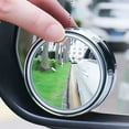 thumbnail image 4 of Pebbuoy 2Pcs Car Blind Spot Rearview Mirror Wide-Angle Lens Design 360-Degree Adjustable Frameless Convex Side Auxiliary Mirror Auto Parts, 4 of 7