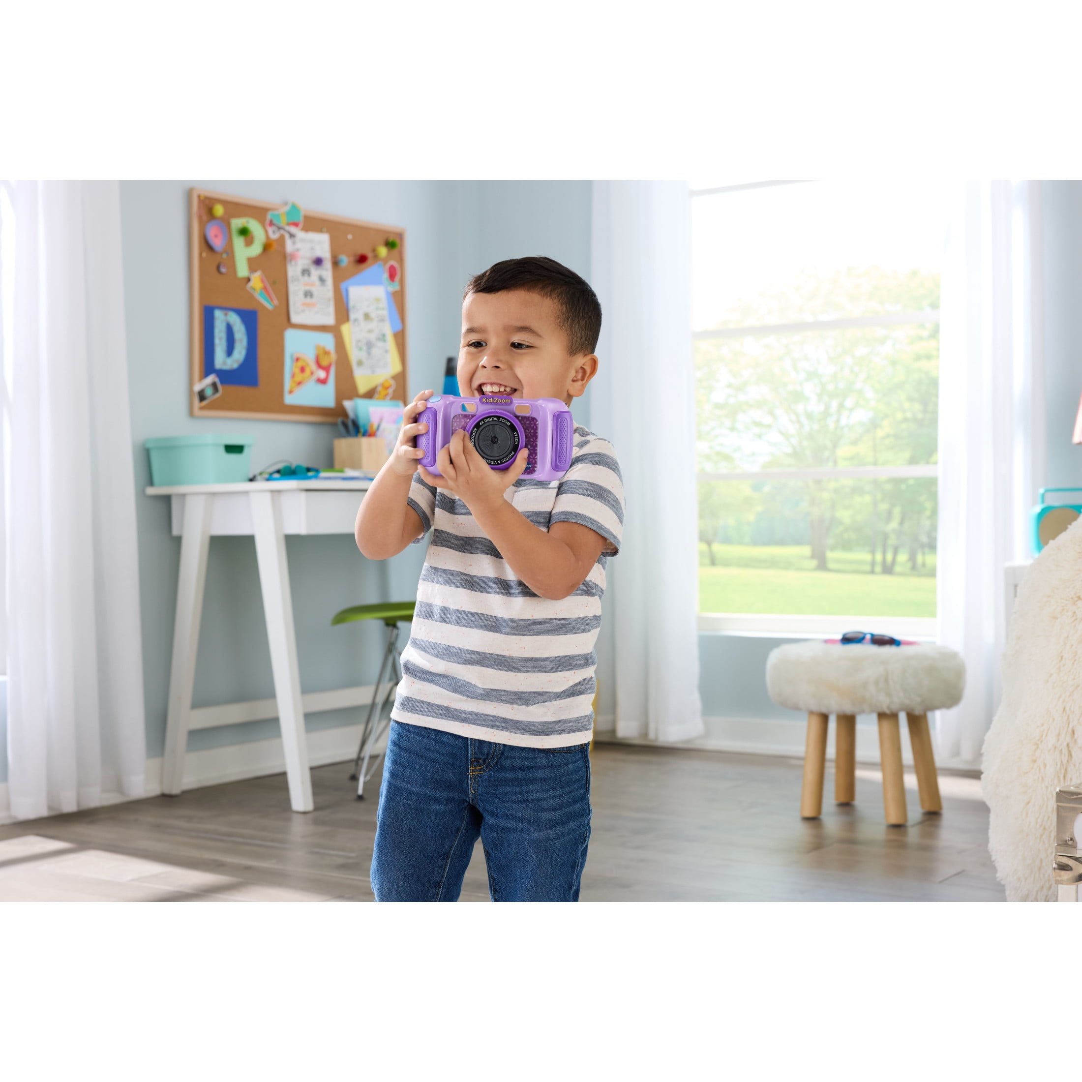 VTech Kidizoom Pix Purple Digital Camera for Kids with Rotatable Lens and Creative Tools