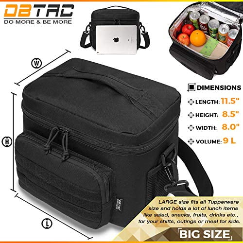 New Large Insulated Lunch Box for Men Women Adult DBTAC Tactical Lunch Bag .. 