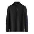 thumbnail image 2 of pstuiky camisetas de manga larga para hombre, Sudadera con capucha de manga larga con cuello alto y color liso a la moda informal para hombre camisetas de hombre s, 2 of 6