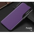 thumbnail image 2 of Luxury Flip Case for Samsung Galaxy A73 5G, Premium PU Leather Smart Sleep/Wake Up Function Smart View Window Business Phone Case for Samsung Galaxy A73 5G BX Purple, 2 of 9