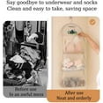 thumbnail image 6 of Lksixu Closet Hanging Organizer, Wardrobe Storage Bags with Mesh Pockets & Metal Hanger, Space Saving Double-Sided Wall Hanging Shelf Closet Organizer and Storage for Bra Underwear Socks Underpants, 6 of 9