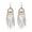 White, variant on Long Boho CZ Feather Dangle Drop Earrings for Women Gold-Toned Enamel Round Turquoise Beaded Fringe Tassel Dangling Statement Studs Earring Lightweight Link Piercing Fish Hook Bohemian Ethnic Jewelry