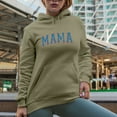 thumbnail image 2 of Mama with USA Flag Stars Art, 4th of July Merch Gift, Sand Hooded Sweatshirt or Hoodie, 2XL, 2 of 5