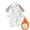 White, variant on fnnxnal Infant 12 Months White Thermal Onesie - 100% Polyester Cozy Zip-Up One-Piece with Bunny Ear Hood for Baby Daily Wear & Photoshoots