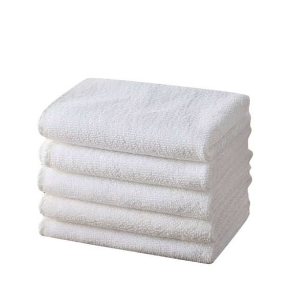 CIMAXIC 10Pcs Hotel Quality White Cotton Towels Machine Washable Soft for Everyday Use