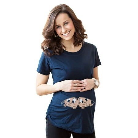 Crazy Dog Funny T Shirts Maternity Peeking Twins T Shirt Cute Baby Crazy Dog Funny T Shirts Maternity Peeking Twins T Shirt Cute Baby