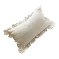 thumbnail image 2 of Pillow Cases, Pure Color Breathable Shams Covers with Ruffled Design Lovely Throw Pillow Covers for Dormitory Bedroom Hote, 2 of 8