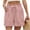 Pink, variant on Hurxie Women's Cotton Crinkled Lounge Shorts High Waist Drawstring Summer Casual Shorts with Pockets Light Blue,2XL