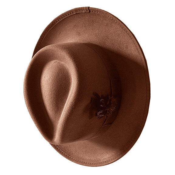 LZLER Classic Fedora Hats for Men Women Panama Felt Hat Festivals Fedora Hat with Feather