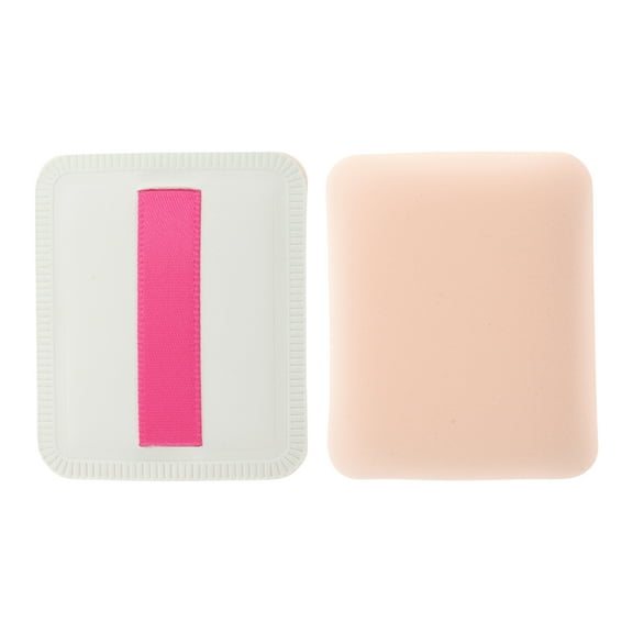 Unique Bargains 1 Pc Square Powder Puff for Travel Dressing Tables Skin Color Hydrophilic Polyurethane