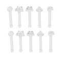 thumbnail image 2 of fenteer 5x10Pcs of Transparent White Nose Stud Lip Belly Body Piercing Jewelry 5 Pcs, 2 of 5