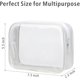thumbnail image 2 of Neceser transparente, paquete de 3 neceseres de cuarto de galón, neceser de maquillaje de viaje para mujeres y hombres, neceser compatible con aerolíneas del aeropuerto, color blanco y blanco Adepaton CRMR-ST8-4, 2 of 6