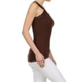 thumbnail image 3 of Women's V-neck Racer Back Tank - Dark Brown, 3 of 4