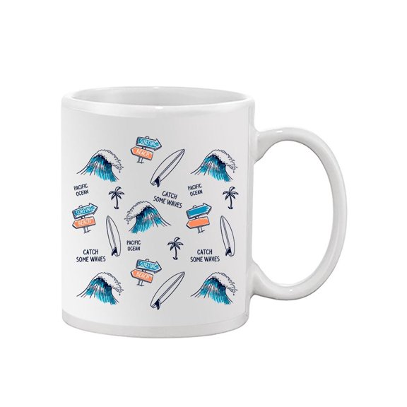 Catch Some Waves Pattern Mug Unisex's -Image by Shutterstock