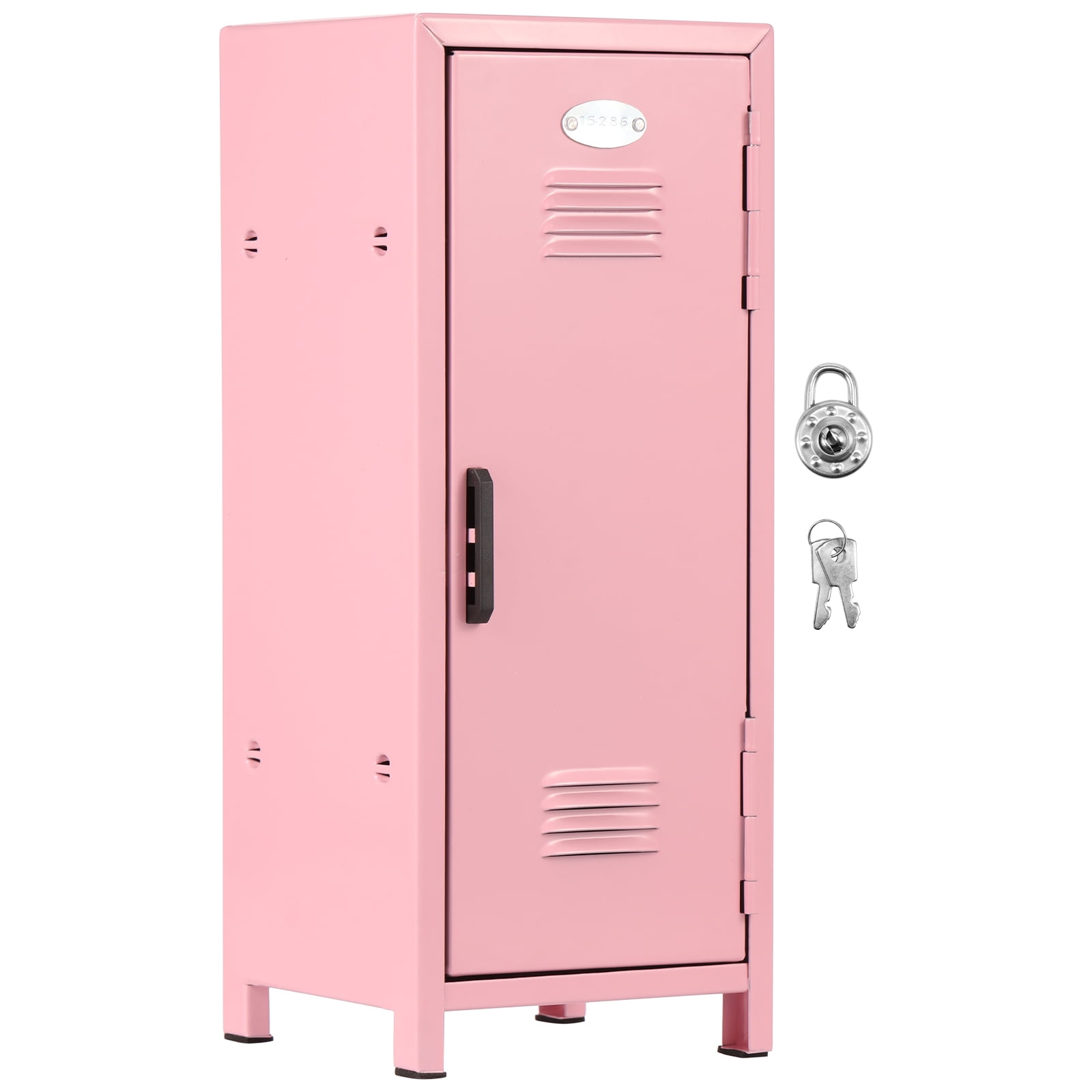 FYJUCPA, Mini Locker with Lock and Key, Pink, Compact Storage
