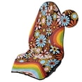 thumbnail image 4 of KUIFORTI Waterproof Car Seat Sweat Protector, Washable Retro Floral Towel Seat Coverfor Athletes, Gym, Yoga, Beach, All-Fit for Cars, SUVs and Trucks, 4 of 7
