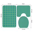 thumbnail image 3 of Yellow Lemon Fruit Slices Blue Pattern Bathroom Rugs Sets 3 Piece,Toilet Cover Set,Absorbent Non Slip Bathroom Mats Sets with U-Shaped Contour Rug Toilet Rug Set, 3 of 5