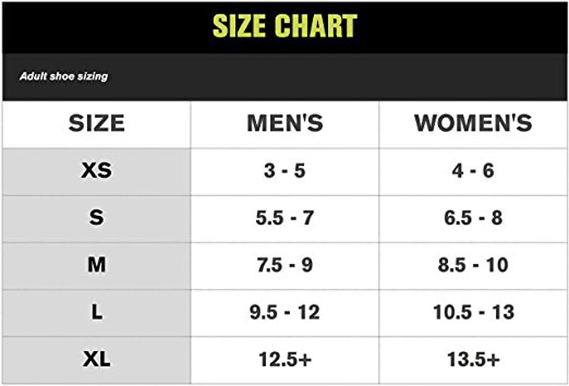 Procare Walking Boot Size Chart