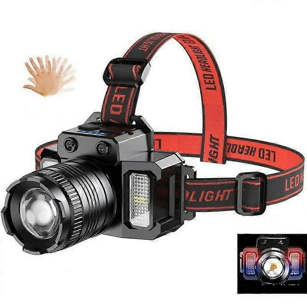 Motion Sensor LED Rechargeable Headlamp 5 Modes Waterproof Zoom 360 Adjustable Headlight for Camping Cycling Hiking