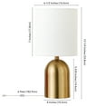 thumbnail image 4 of Evelyn&Zoe 6" Brass Metal/Fabric Mini Lamp, 4 of 10
