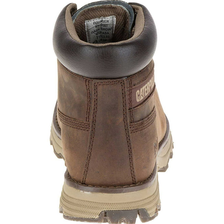Caterpillar Mens Founder Boots in Dark Brown