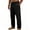 Black, variant on hlysgo Men's Lightweight Casual Pants Elastic Waist Drawstring Pant Summer Beach Loose Fit Trousers with Pockets Black,S