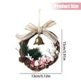 thumbnail image 3 of Gnwei Mini Christmas Wreath 5 Inch Small Norfolk Wreaths for Kitchen Cabinets Vintage Mini Wreath Rustic for Xmas Front Door Window Chair Fireplace Farmhouse Decor, 3 of 5