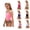 Pink, variant on Girls Strappy Backless Sport Bikini Leopard Print Two Piece Swimsuit For Teen And Junior Beachwear/Blue/M/14Y