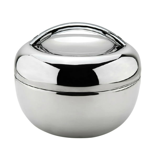 ITSELFER 1.3L Stainless Steel Heat Preservation Box Kepping Warm Lunch Box Apple Shape Bento Box Food Container Silver