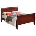 thumbnail image 3 of Contemporary Home Living Wooden Sleigh Queen Platform Bed - 84" - Brown, 3 of 5