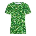 thumbnail image 4 of larppty Women's St Patrick's Day T-Shirt Shamrock Clover Irish Tops Casual Short Sleeve Tees Workout Holiday Tunic Tops (Green, XXL), 4 of 4