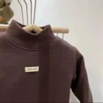 thumbnail image 2 of Children's Autumn Winter Half High Neck Pullover Long Sleeve Bottom Shirt Kids Baby Boys Girls Clothing Tops, 2 of 6