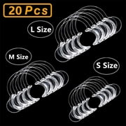 EZGO 20 Pcs Dental Cheek Retractor C-shape Mouth Opener Transparent Mouth Lip Opener