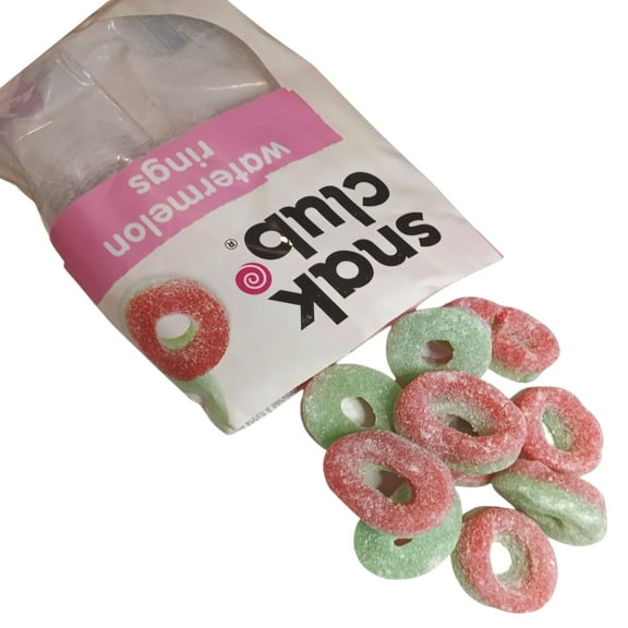 Snak Club Watermelon Rings Gummy Snack – 2 Bags (4 oz Each)