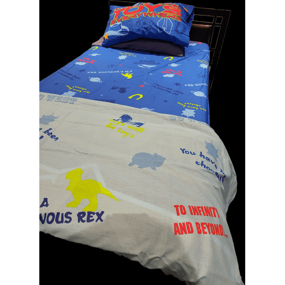 Toy Story Multicolored All Overprinted Twin Bedding Sheet Set for Kids-3 Pieces