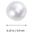 thumbnail image 2 of 2000pcs 4mm Half Round Artificial Pearl Beads Flat Back Pearl for Craft DIY Gift Making (White), 2 of 8
