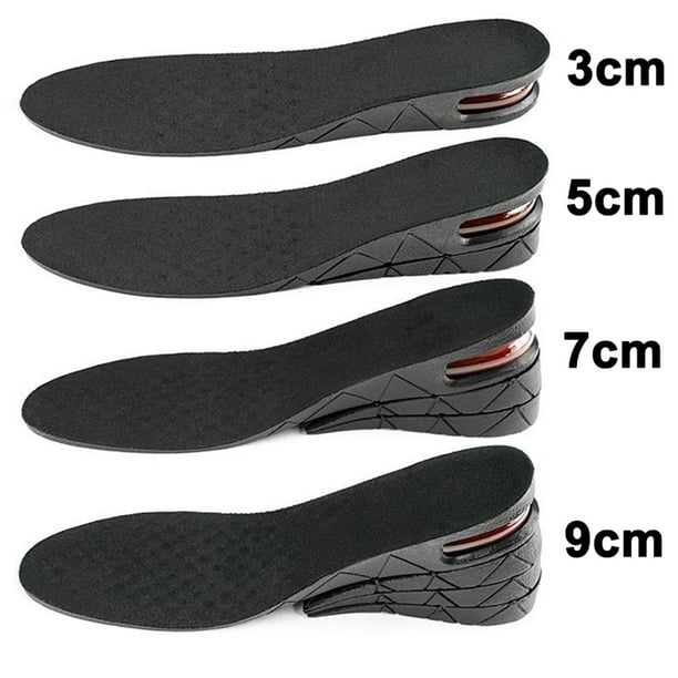 Unisex 2 Pair Shoe Lift Height Increase Heel Insoles Insert Taller 3 5