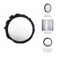 thumbnail image 5 of Decorative Large Oval Wall Mirror for Bedroom Decor - Stylish Sculptural Mirror Perfect for Living Room, Bathroom, or Entryway Decor - Versatile Wall Accent for Hallway and Home Decor - 35", Black, 5 of 11