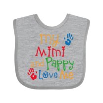 Inktastic Mimi and Pappy Love Me Boys or Girls Baby Bib