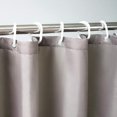 thumbnail image 3 of Standard Size Shower Curtain, Polyester Durable Solid Shower Curtain for Hotel with Hooks, Weighted Hem, Waterproof, Chocolate, 72x72 Inch, 3 of 7