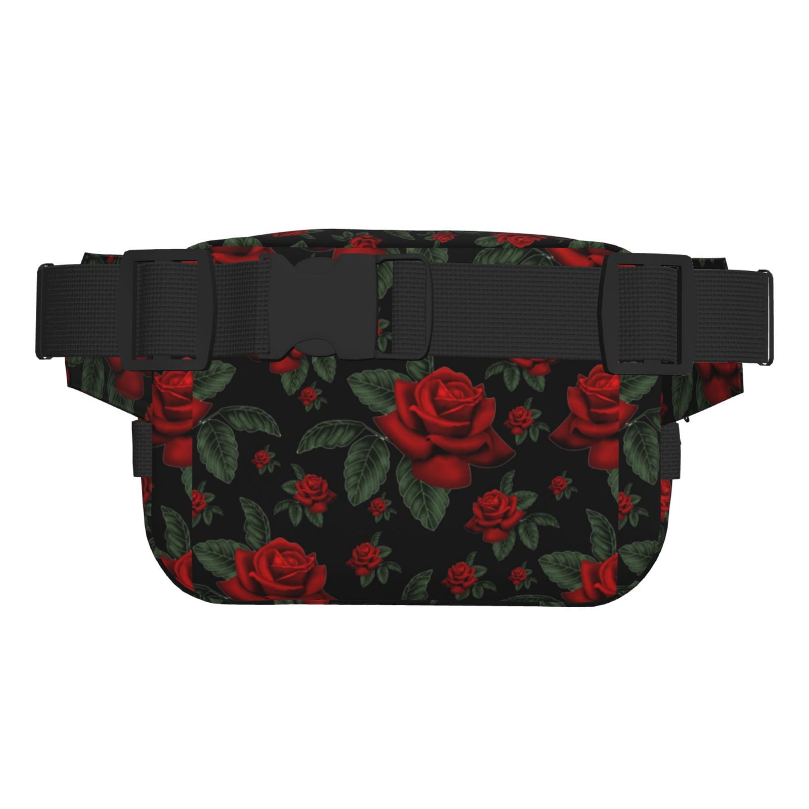 Hirioo Roses for Double Layer Waist Bag Adjustable Fanny Pack For Travel Running Hiking